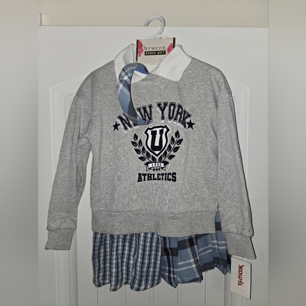 Girls New York Athletics Grey Kids Matching Set-NWT